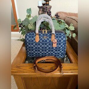 Coach Rowan classic denim canvas tote bag, brand new CY699